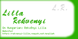 lilla rekvenyi business card
